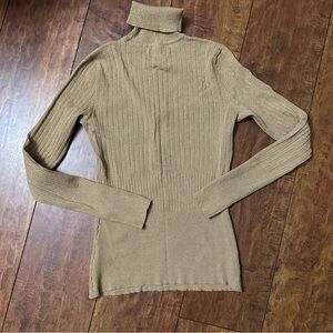 Gold sparkle long sleeve ribbed  turtleneck - small